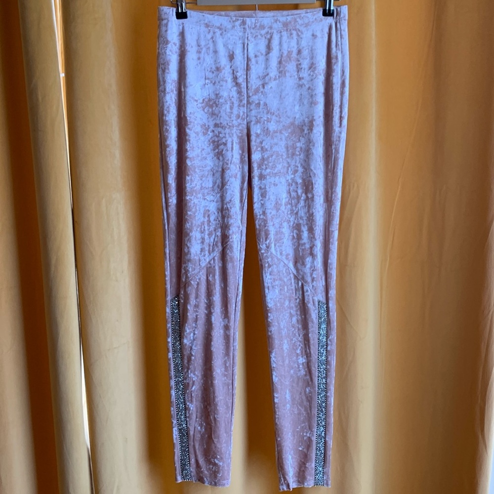 Venus Pink velvet stretch pants size Medium